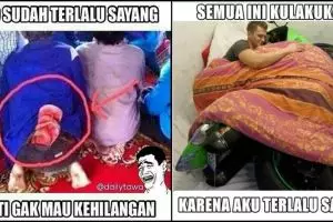 10 Meme terlalu sayang ini lucunya malah bikin jadi gagal romantis