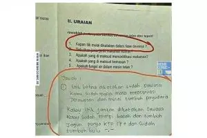 10 Soal ujian sekolah lucu ini hibur kamu yang pusing karena belajar