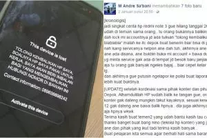 Handphone yang hilang ini kembali karena pesan menyentuh di layarnya