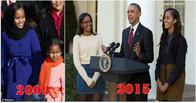 Transformasi 2 putri Obama sebelum dan sesudah masuk Gedung Putih