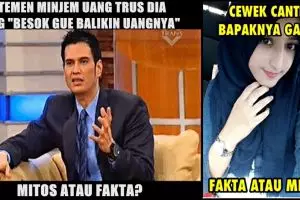 10 Meme lucu 'mitos atau fakta' ini akan bikin kamu mikir keras