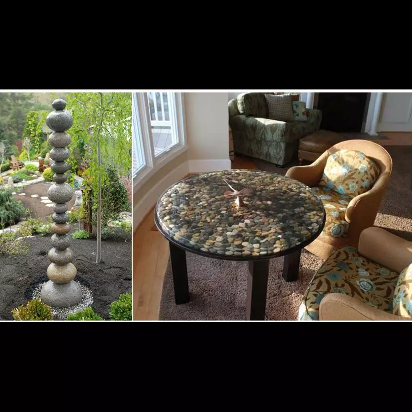 15 Ide bikin dekorasi dari batu kali, jadikan rumah makin emejing