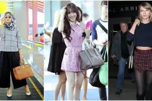 Mau stylish di bandara? Gaya airport 15 seleb cewek ini bisa kamu tiru