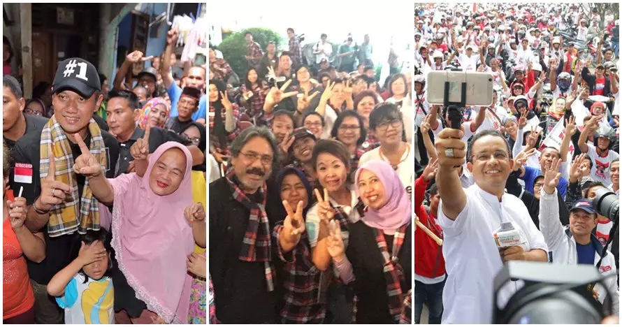 Tak melulu panas, ini 12 foto hepi jelang Pilgub DKI