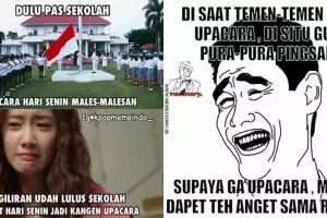 10 Meme alasan males upacara ini pasti kamu banget, pernah yang mana?