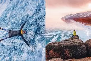 10 Foto danau terdalam di dunia saat musim dingin ini memukau banget