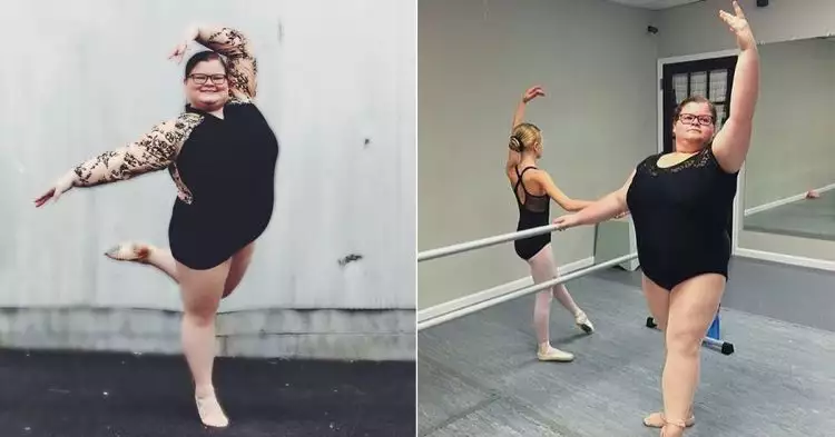 Aksi keren cewek ini bukti penari balet nggak harus berbadan langsing