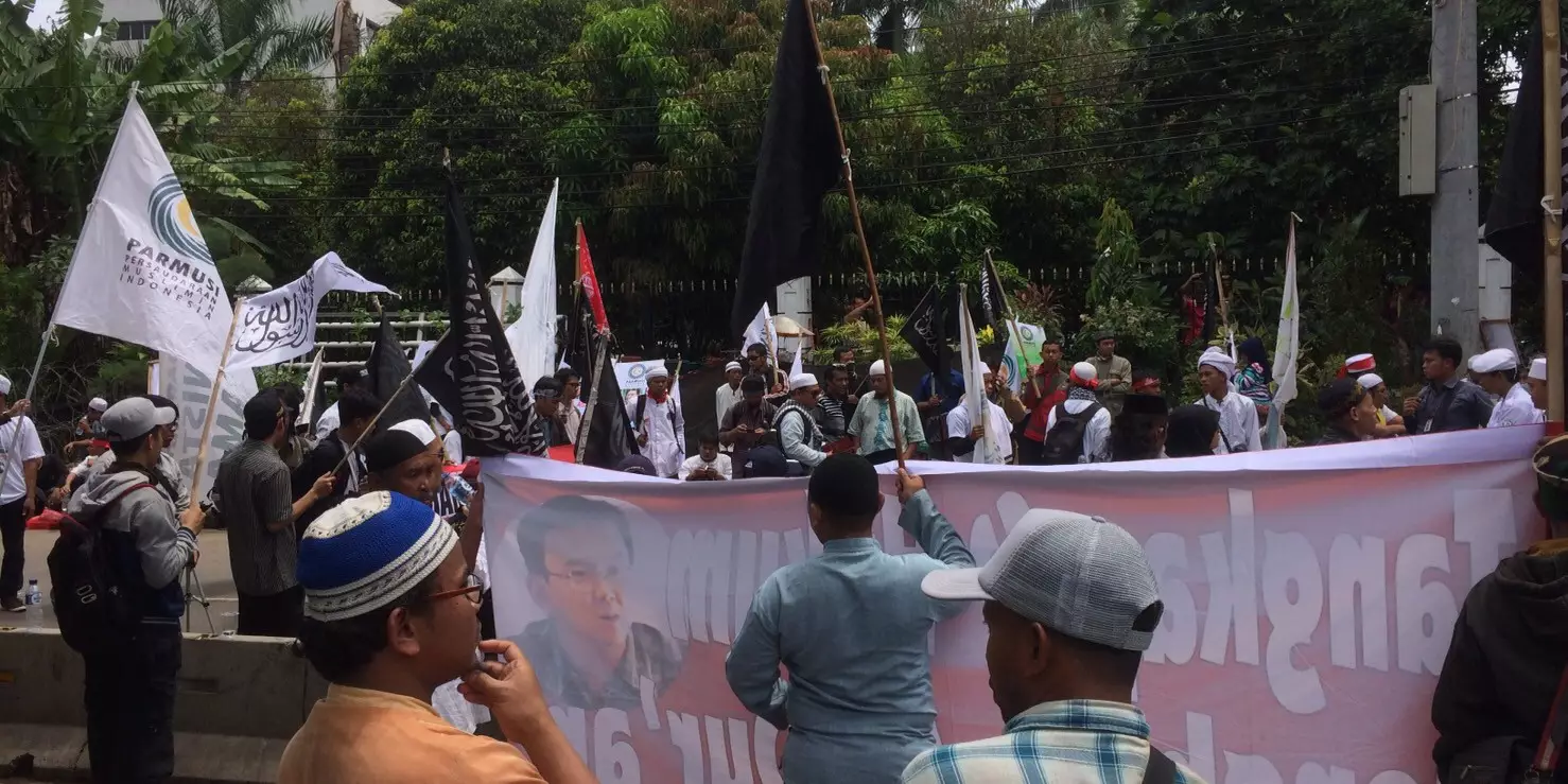 Ini orasi massa anti Ahok di kompleks Kementan