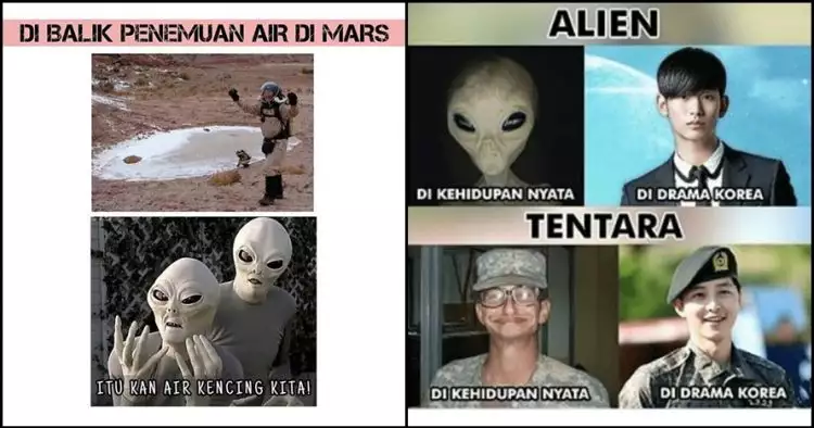 10 Meme seputar alien ini kocaknya misterius banget, ada-ada aja nih