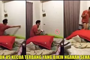 Video cowok ketakutan sama kecoa terbang ini bikin ngakak seharian