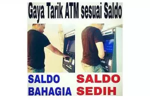 10 Meme gaya orang saat tarik uang di ATM ini bikin ngakak