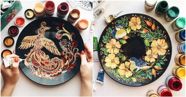 12 Lukisan cantik di atas piring, bikin kamu terkesan bukan kepalang