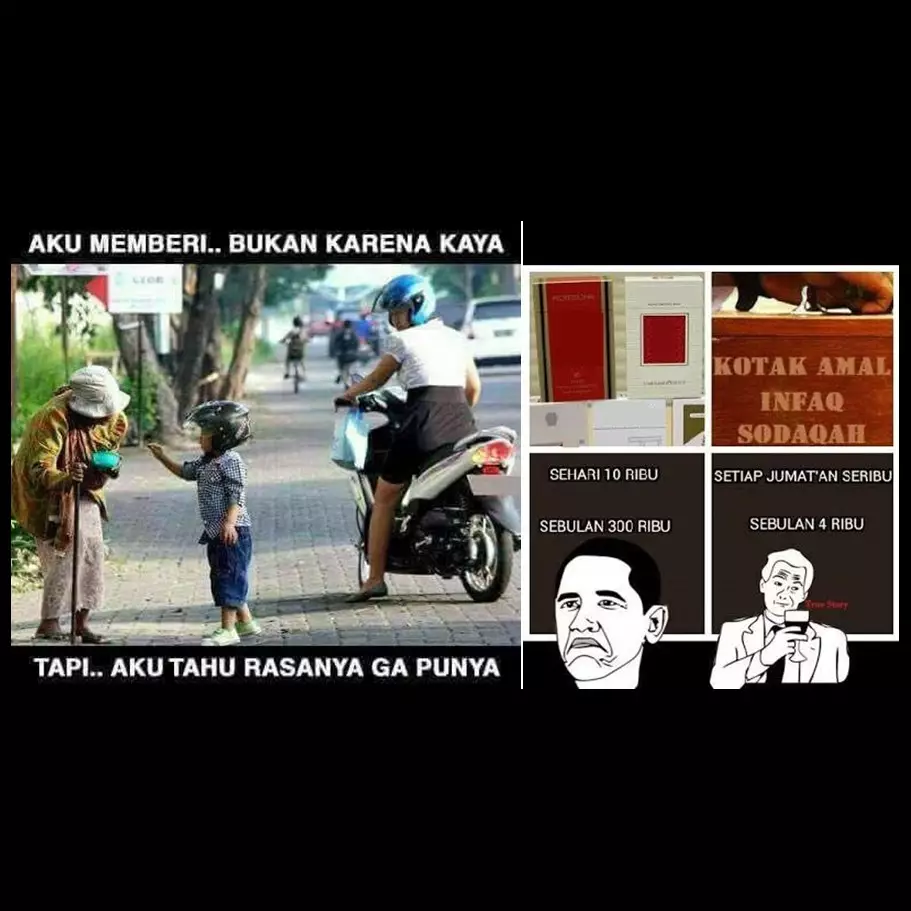 15 Meme bijak bersedekah ini bakal buat kamu nggak males untuk berbagi