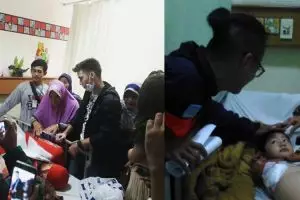 Stefan William besuk bocah yang diamputasi kedua tangannya, bikin haru