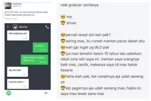 15 Obrolan driver taksi online dengan penumpang ini bikin ketawa baper