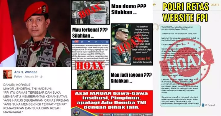 10 Hoax provokasi ini catut Polri & TNI, kudu bijak sebar broadcast