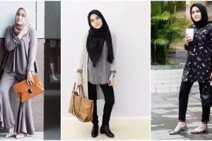 10 Inspirasi fashion simpel ala Chacha Thaib, hijaber bisa tiru nih