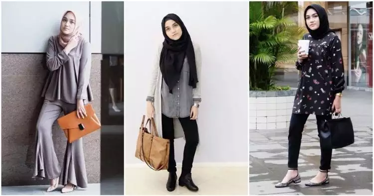 10 Inspirasi fashion simpel ala Chacha Thaib, hijaber bisa tiru nih