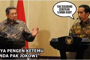 7 Meme netizen sindir SBY ingin bertemu Jokowi ini kocak banget