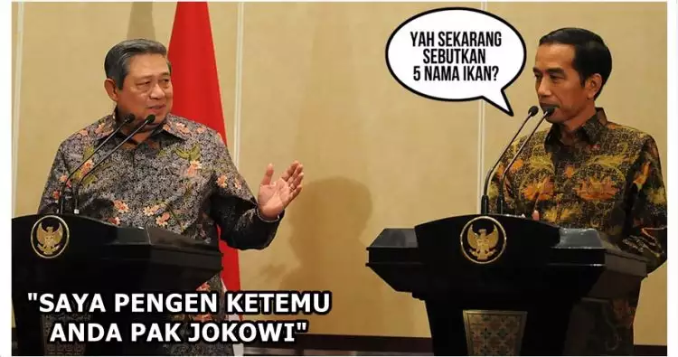 7 Meme netizen sindir SBY ingin bertemu Jokowi ini kocak banget