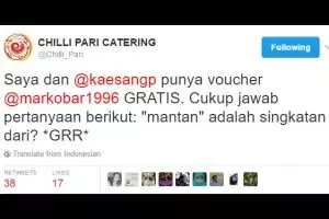 10 Jawaban kuis dari Gibran & Kaesang soal singkatan mantan ini ngocol