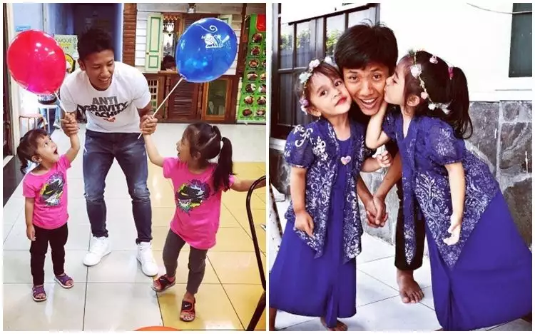 12 Potret bintang Arema Ahmad Bustomi bersama keluarga, ngemong banget