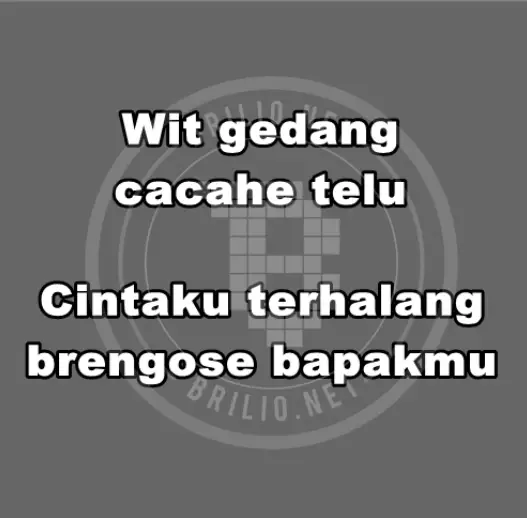 Pantun Jawa baper © 2021 brilio.net