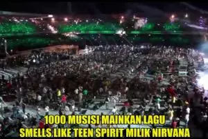 1.000 Musisi jalanan mainkan lagu Nirvana, hasilnya bikin melongo