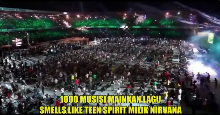 1.000 Musisi jalanan mainkan lagu Nirvana, hasilnya bikin melongo
