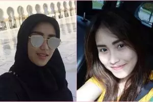 10 Gaya Ayu Ting Ting saat pakai jilbab, makin cantik dan bikin adem