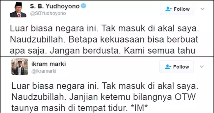 14 Pelesetan lucu netizen tanggapi kicauan SBY 'Luar biasa negara ini'