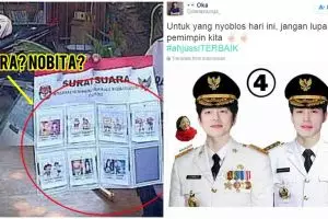 5 Aksi ngawur tempeli surat suara bikin gagal paham, awas cekikikan