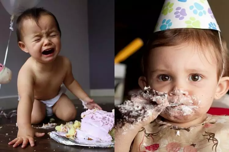 15 Ekspresi bayi pertama kali makan kue ini bikin gemes