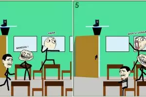 Komik strip 'ngerjain temen' ini endingnya bikin ngakak