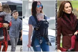 11 Foto artis Hollywood saat gendong anak, tetap hot & memesona