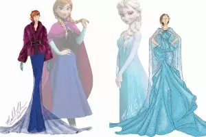 Begini jadinya 14 gaun indah Princess Disney jika dibikin sketsa