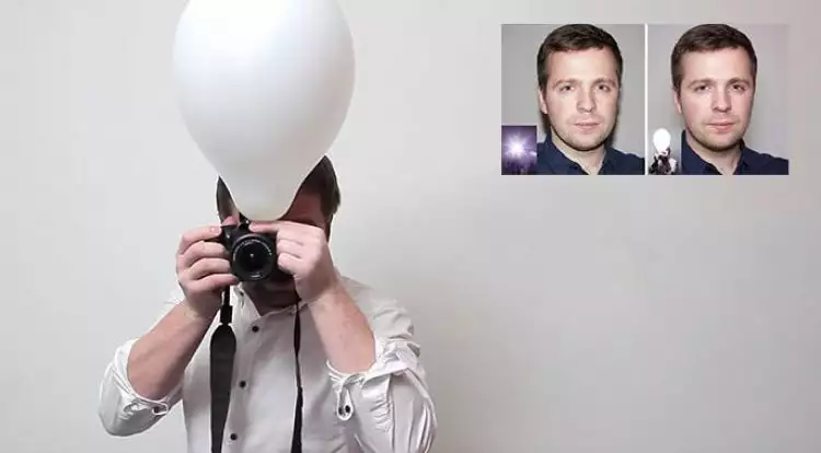 Nggak perlu mahal, gunakan balon untuk hasil flash foto sempurna