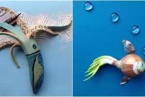 10 Karya seni dari buah dan sayur ini kreatifnya maksimal, keren deh