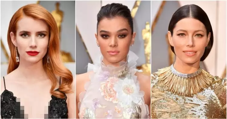 10 Seleb dengan makeup dan tatanan rambut terbaik di Piala Oscar 2017
