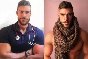 12 Foto Fran Suarez, perawat ganteng yang bikin antre minta disuntik