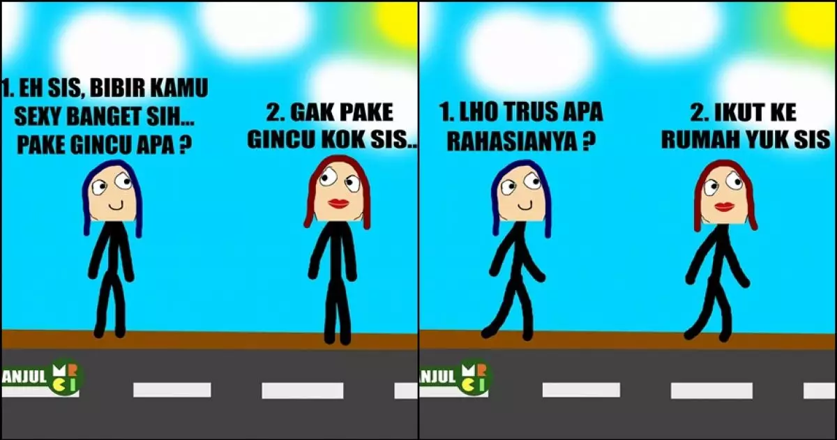 Komik strip rahasia bibir seksi ini kocaknya bikin ketawa lepas