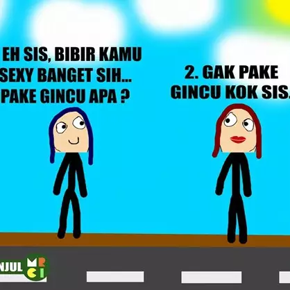 Komik strip rahasia bibir seksi ini kocaknya bikin ketawa lepas