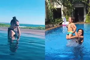 8 Foto seleb 'main air' ini bikin kamu pengen ikut basah-basahan, aw!