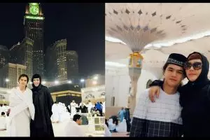10 Potret umrah bareng anak ala Maia dan Dul, jadi momen bersama nih