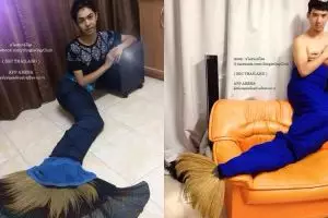 7 Cowok Thailand ini cosplay mermaid pakai sapu dan selimut, kocak!