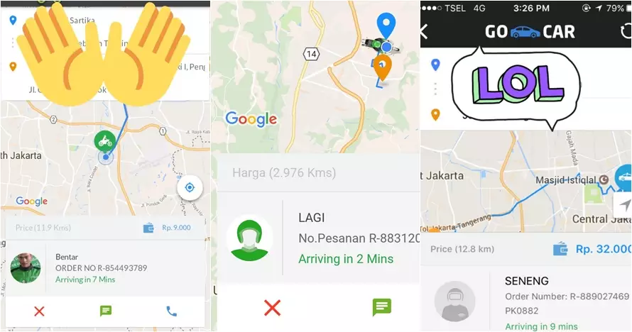 13 Nama driver ojek online unik, jadi pengen langganan deh