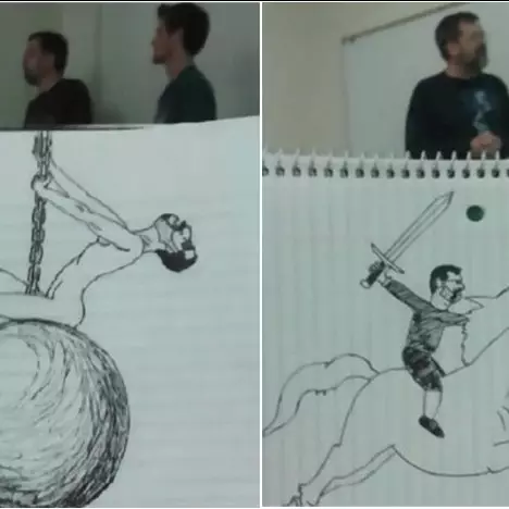 Isengnya mahasiswa ini, profesornya digambar jadi 10 karakter kartun