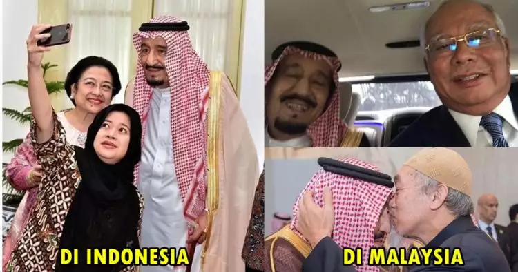 10 Foto tunjukkan beda kunjungan Raja Salman di  Indonesia & Malaysia