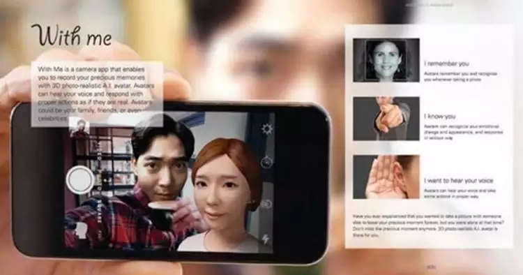 Aplikasi ini bisa dipakai selfie dan komunikasi dengan orang mati
