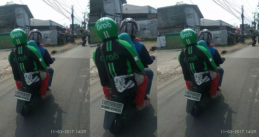 Driver ojek ini diboncengin pelanggannya, alasannya bikin ketawa